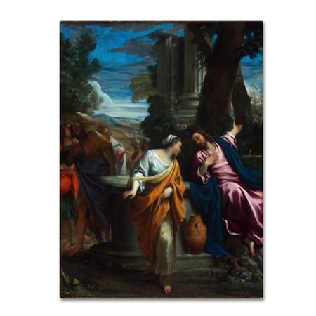 Annibale Carracci 'Christ And The Samaritan Woman' Canvas Art,24x32